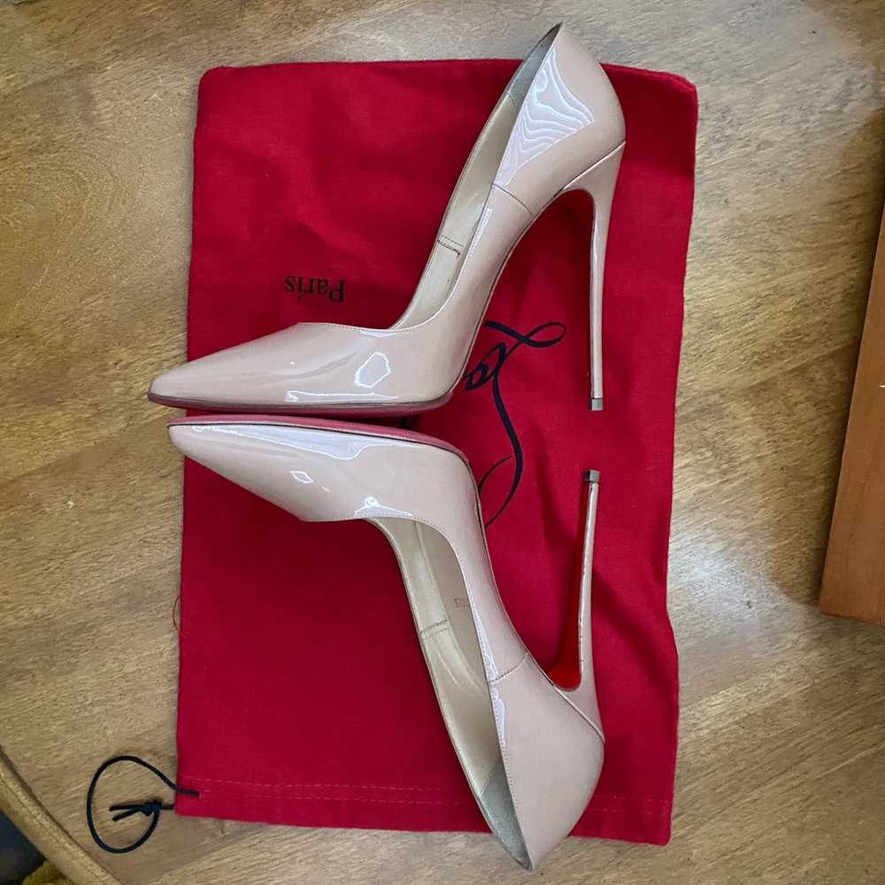 Christian Louboutin So Kate Patent Leather Heels 38